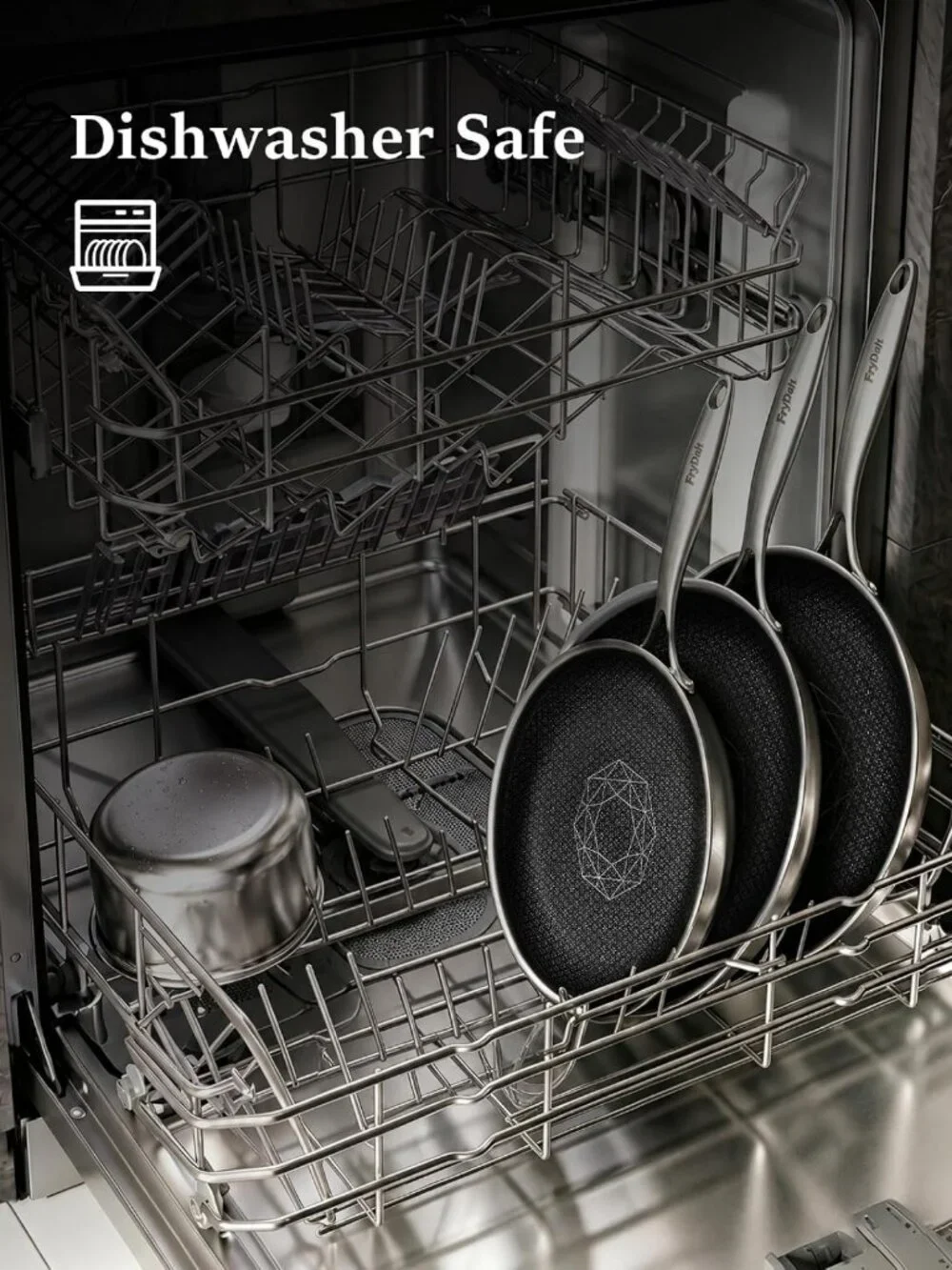 8-Inch Nonstick Frying Pan - Dishwasher & Oven Safe, Induction Ready, Stay-Cool